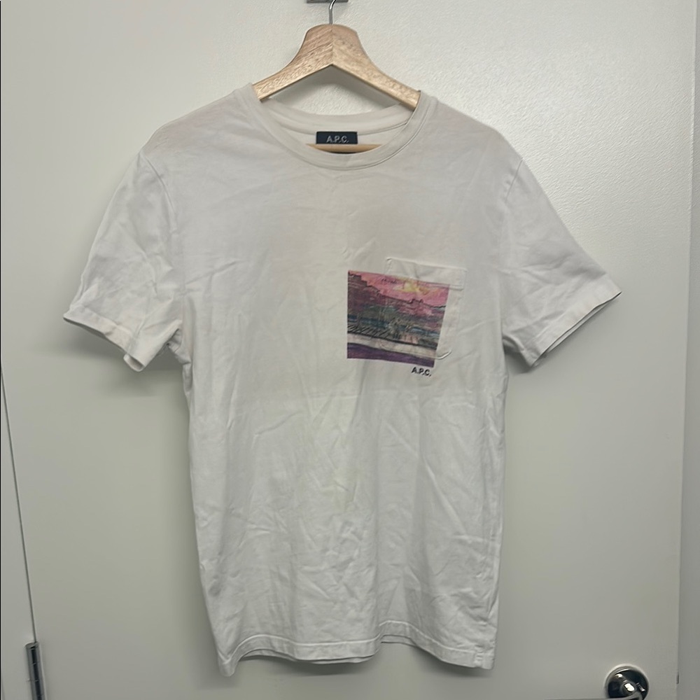 A.P.C. White Short Sleeve Tee Casual Essential